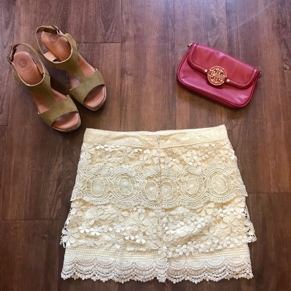 Free People vintage crochet skirt
